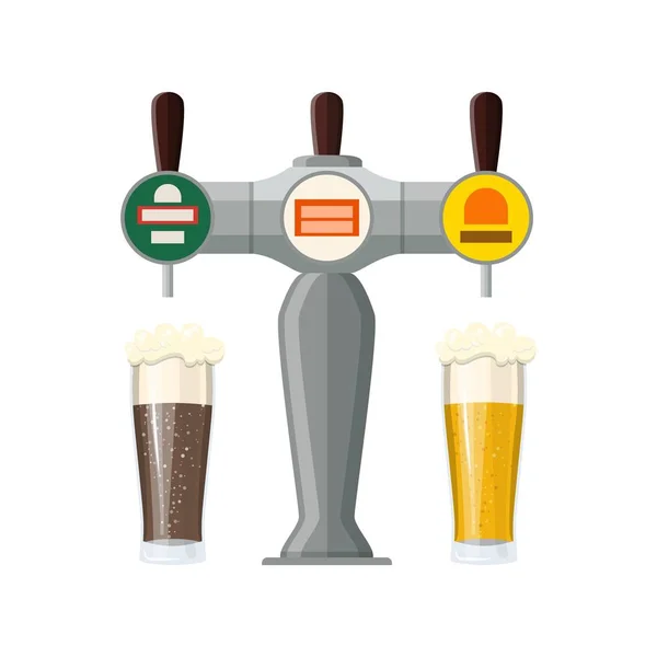 Bar Bier Tap — Stockvector