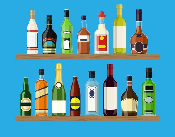 Alkohol drycker samling. — Stock vektor