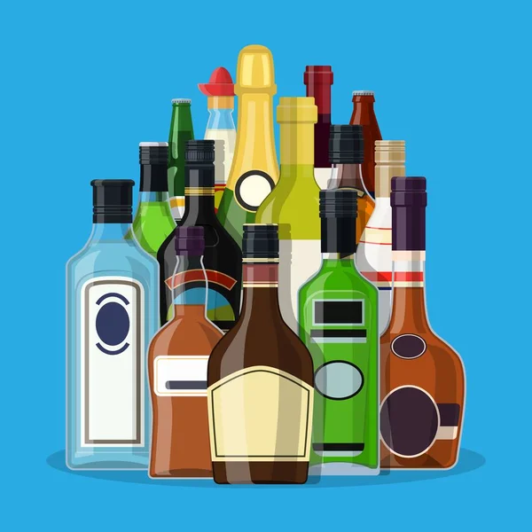 Alcohol drankjes collectie. — Stockvector