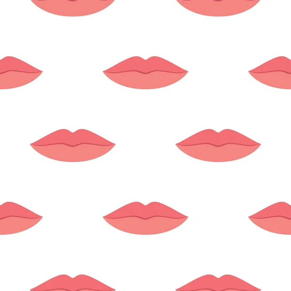 Lippen nahtloses Muster — Stockvektor