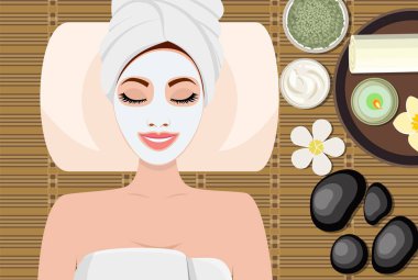 Spa genç güzel kadın