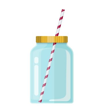 Kokteyl için cam Mason jar