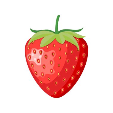 Ripe berry a wild strawberry clipart