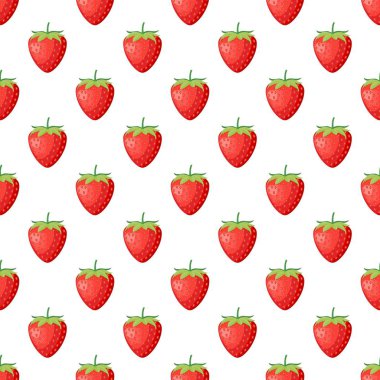 Çilek çilek yaprakları Dikişsiz desen