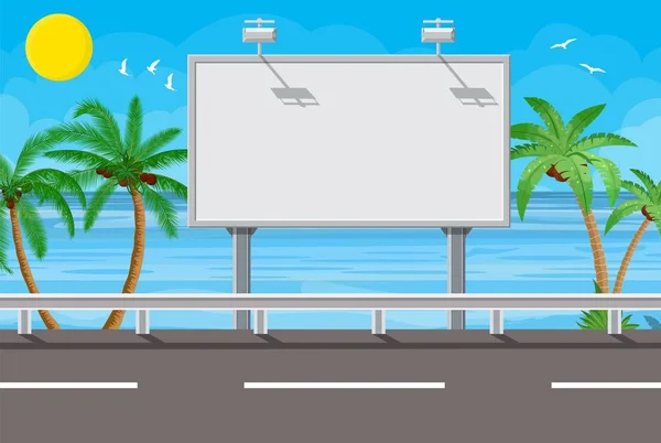 Billboard on the road. — Stock Vector