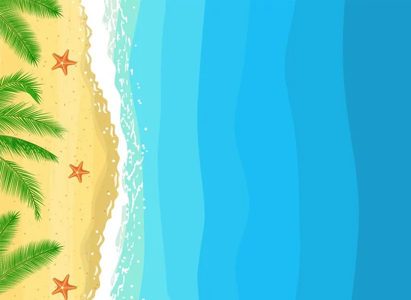 Літо на пляжі композиція з копією простору — стоковий вектор
