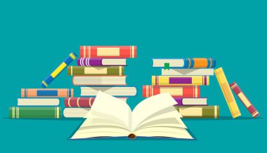 Sayfaları aşağı bir yukarı yönlü ile açık kitap