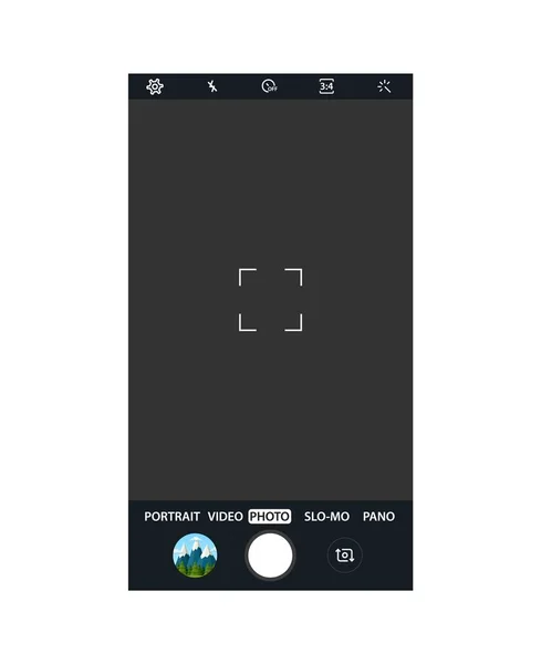 Moderne Smartphone-Kamera-Anwendung. — Stockvektor
