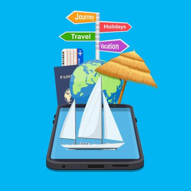 Mobil cihazınız seyahat rezervasyon.