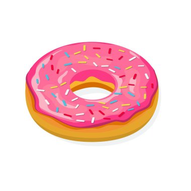 Pembe jöleli donut..