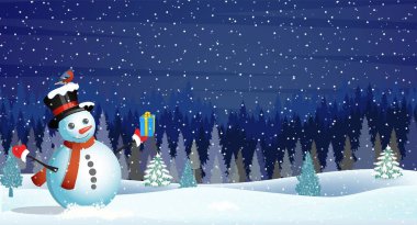 bir Noel ağacı süsleme sevimli kardan adam