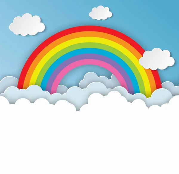 雲と虹 — ストックベクタ
