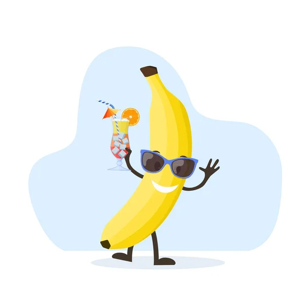 Personagem de banana bonito e engraçado —  Vetores de Stock