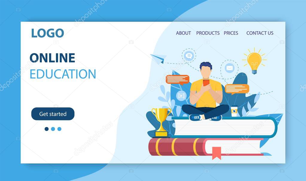 Online education landing page.