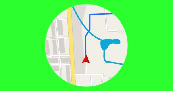 Rastreo GPS. Concepto de navegación GPS. — Vídeos de Stock
