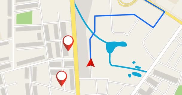 Отслеживание GPS. GPS навигация. — стоковое видео