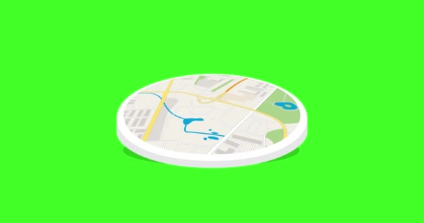 GPS volgt. GPS navigatieconcept. — Stockvideo