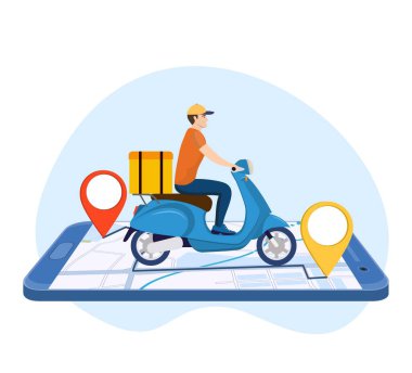 Çevrimiçi dağıtım hizmeti kavramı,