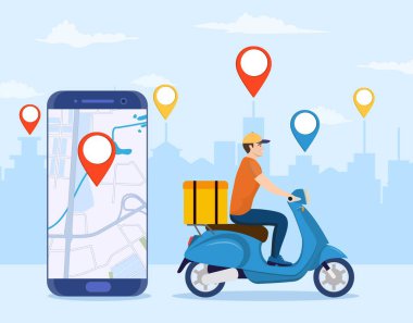 Çevrimiçi dağıtım hizmeti kavramı,