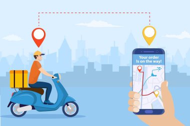 Çevrimiçi dağıtım hizmeti kavramı,