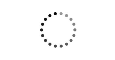 Siyah arkaplanda daire simgesi yükleniyor