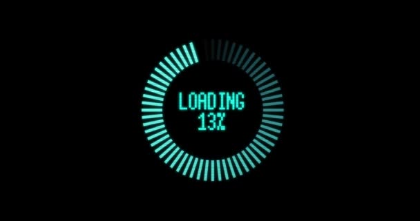 Loading circle icon on black background — Stock Video