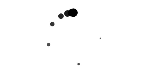 Μαύρες κουκίδες σε λευκό φόντο κύκλο — Αρχείο Βίντεο