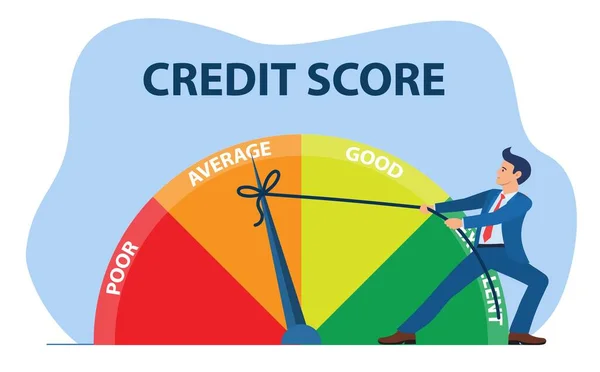 Concept de pointage de crédit — Image vectorielle