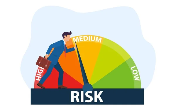 Het begrip risico op de snelheidsmeter — Stockvector