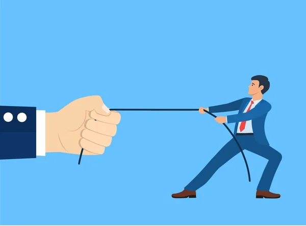 Business Man Pulling the rope Stock Vector