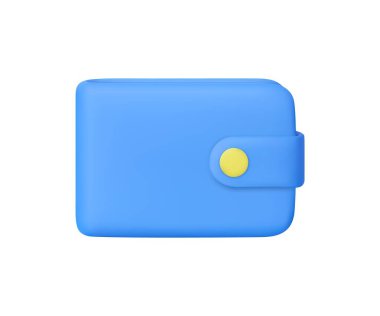 3d wallet icon with Cashback concept. Means for storing and carrying banknotes with clasp. Convenient accessory for retail and credit card storage. 3d rendering. Vector illustration