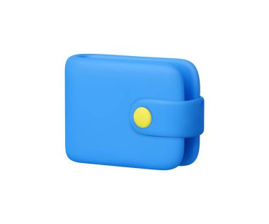 3d wallet icon with Cashback concept. Means for storing and carrying banknotes with clasp. Convenient accessory for retail and credit card storage. 3d rendering. Vector illustration