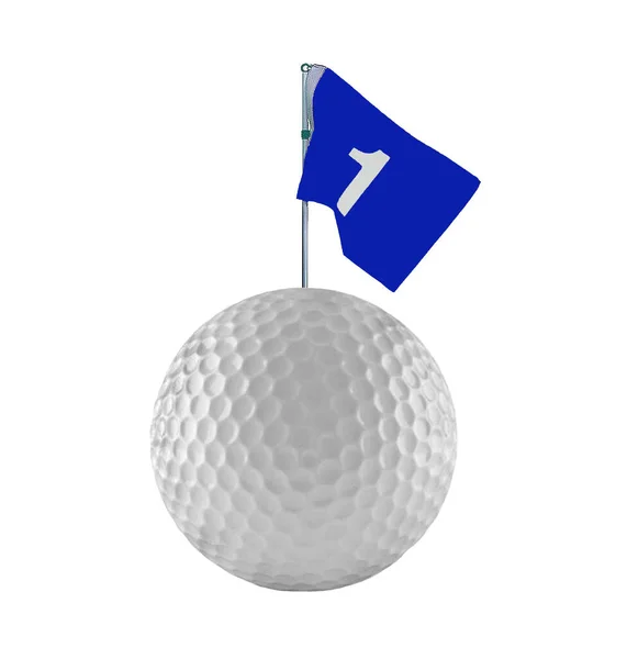 Beyazın Üzerinde Numaralar Olan Golf Topu — Stok fotoğraf