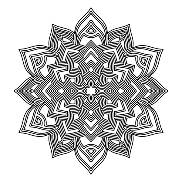 Umriss Mandala-Blume — Stockvektor
