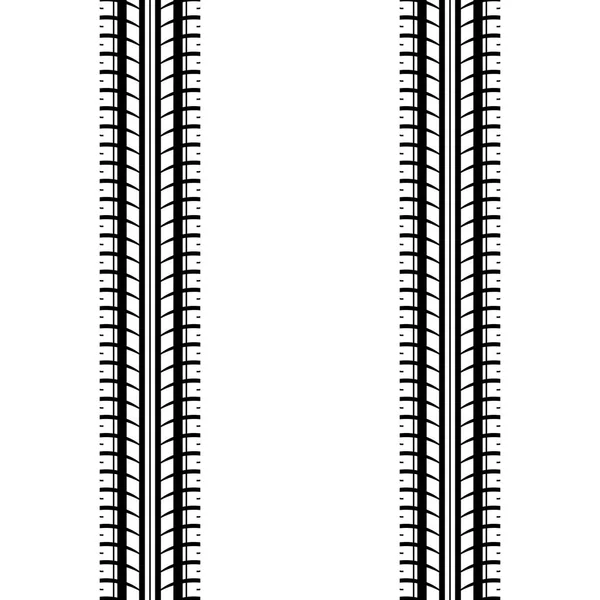 Pista de pneus preto e branco — Vetor de Stock