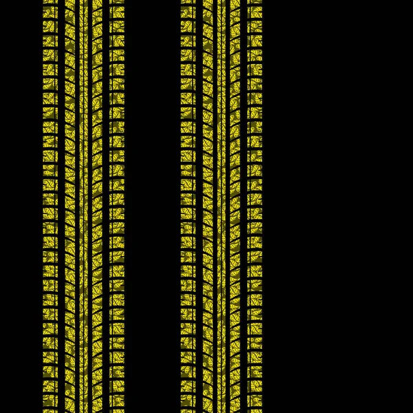 黄色花胎轨迹 — 图库矢量图片
