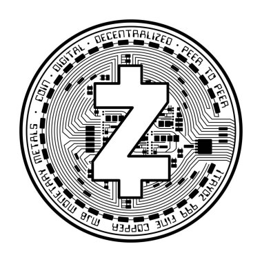 Zcash para siyah siluet