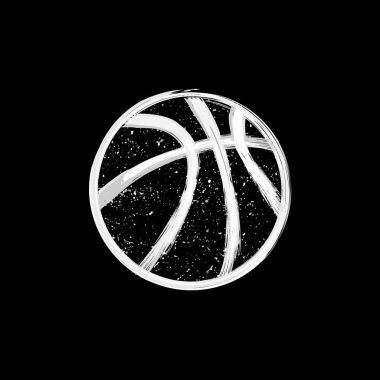 Beyaz grunge noktalı basketbol