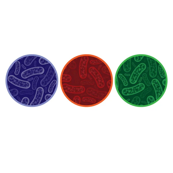 Micro cercles bactériens — Image vectorielle