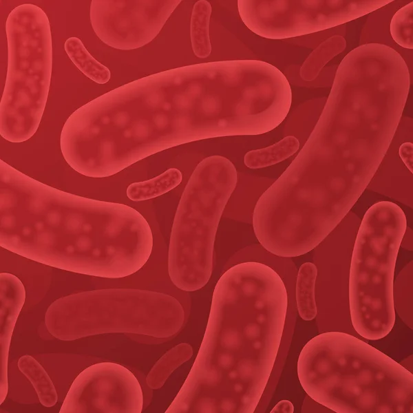 Κόκκινο βακτήριο οργανισμών — Διανυσματικό Αρχείο