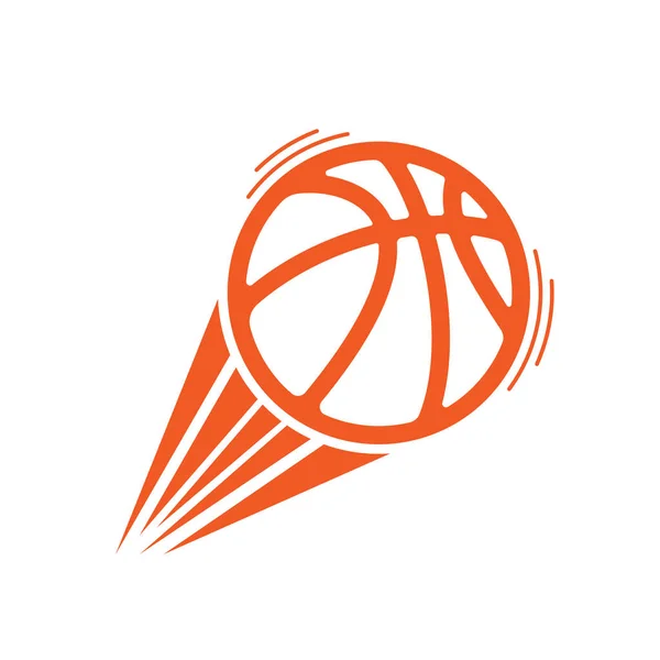 Orangener Basketballzug — Stockvektor