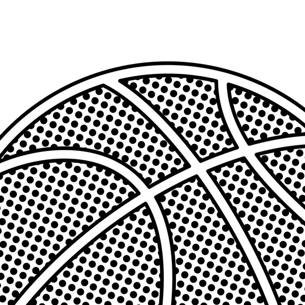 Basket Contour Pointillé Noir Isolé Sur Fond Blanc — Image vectorielle