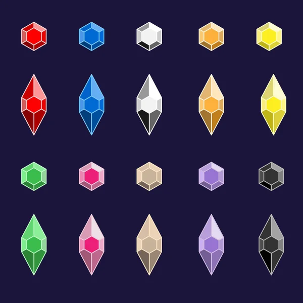 Diamonds color set — Stock Vector