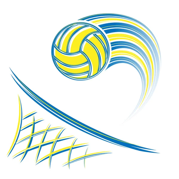 Net et volley-ball — Image vectorielle