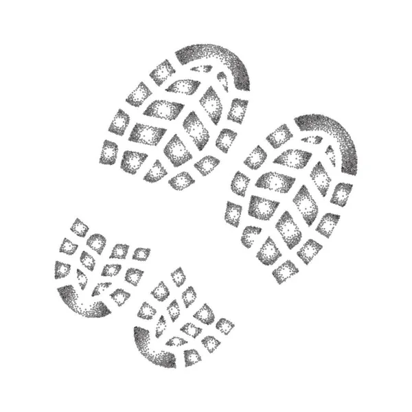 Schuhe Print gepunktete Silhouette — Stockvektor