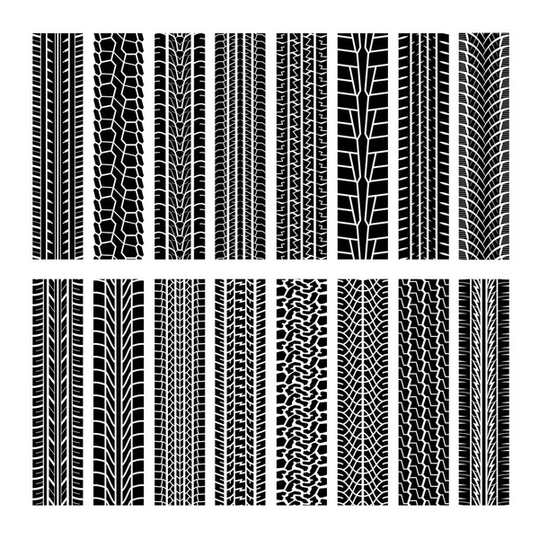 新しいタイヤ トラック セット — ストックベクタ