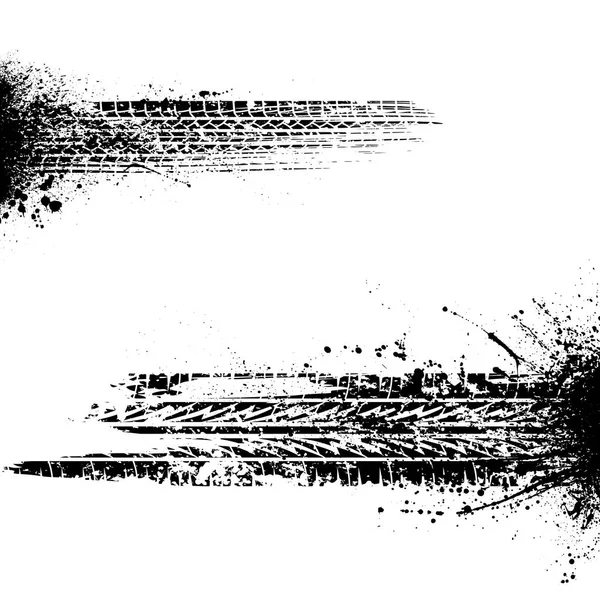 Dos manchas de tinta neumáticos — Archivo Imágenes Vectoriales