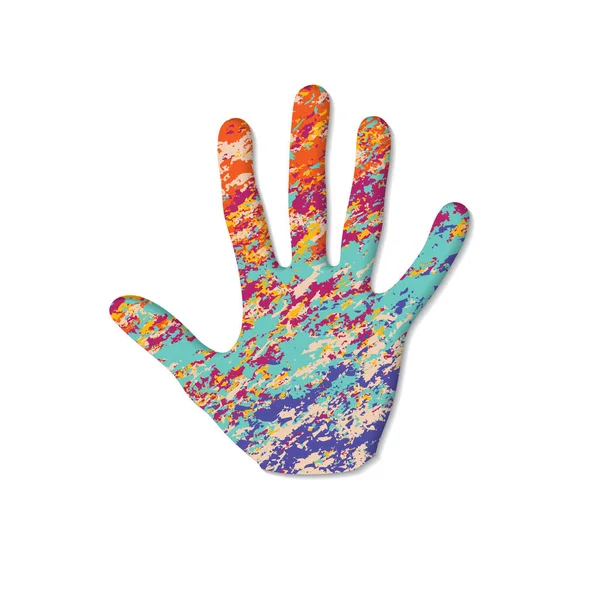 Namalowany ludzką ręką — Wektor stockowy