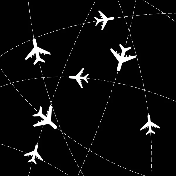 トラックと飛行機 — ストックベクタ