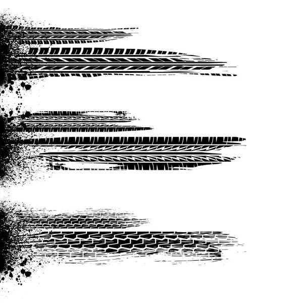 Шиномонтажні колії з матовим чорнилом — стоковий вектор